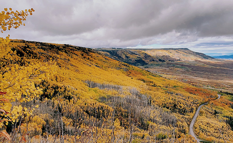 A view of the Grand Mesa landscape in Colorado